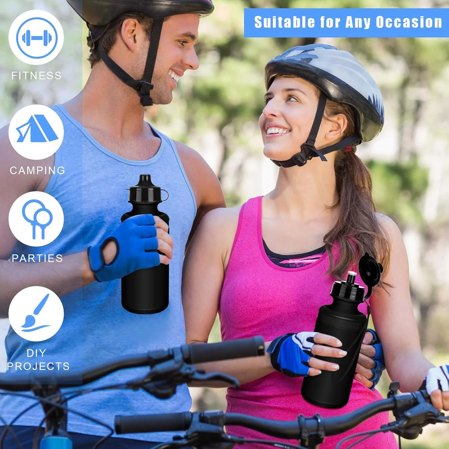 ست ۷۲ عددی بطری آب قابل استفاده مجدد، بطری ورزشی پلاستیکی فشاری ۲۰ اونسی با بند نایلونی، ضد نشت، لیوان های خام DIY برای هدایا ست ۷۲ عددی بطری آب قابل استفاده مجدد، بطری ورزشی پلاستیکی فشاری ۲۰ اونسی با بند نایلونی، ضد نشت، لیوان های خام DIY برای هدایا