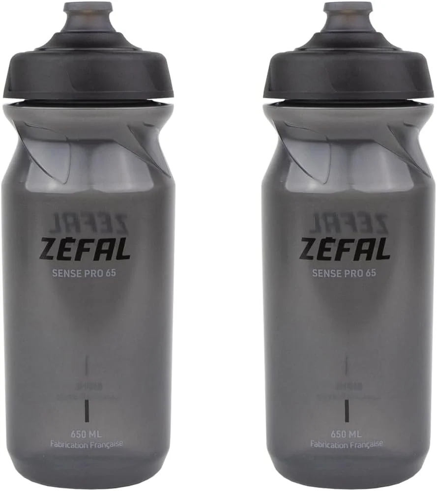 ست دو عددی قمقمه آب دوچرخه زفال مدل Sense Pro 65، مناسب دوچرخه های کورسی و کوهستان، سبک و ضد آب، ساخت فرانسه، 2 عدد 650 میلی لیتر
