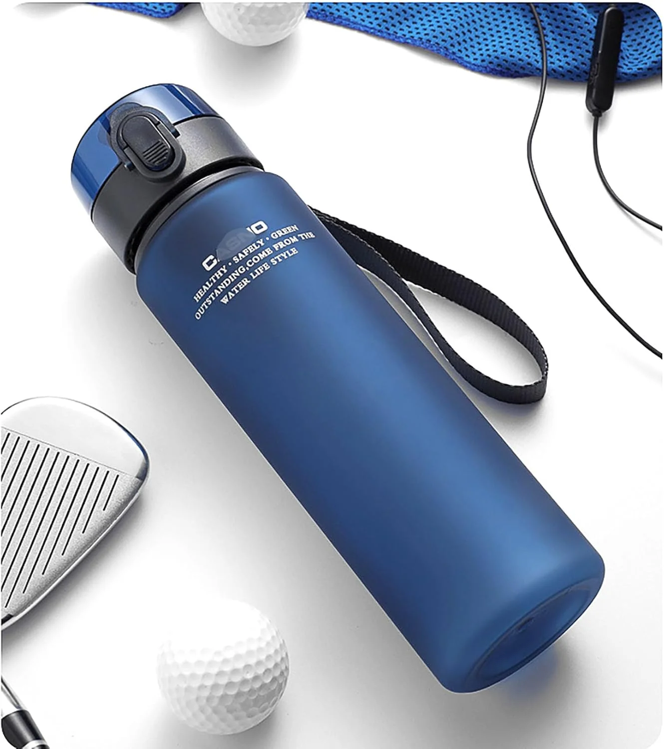 بطری آب ورزشی YIKANGHENG، لیوان آب پلاستیکی آبی 560 میلی لیتری با نی برای ورزش، مسافرت و فعالیت های خارج از منزل (آبی) بطری آب ورزشی YIKANGHENG، لیوان آب پلاستیکی آبی 560 میلی لیتری با نی برای ورزش، مسافرت و فعالیت های خارج از منزل (آبی)