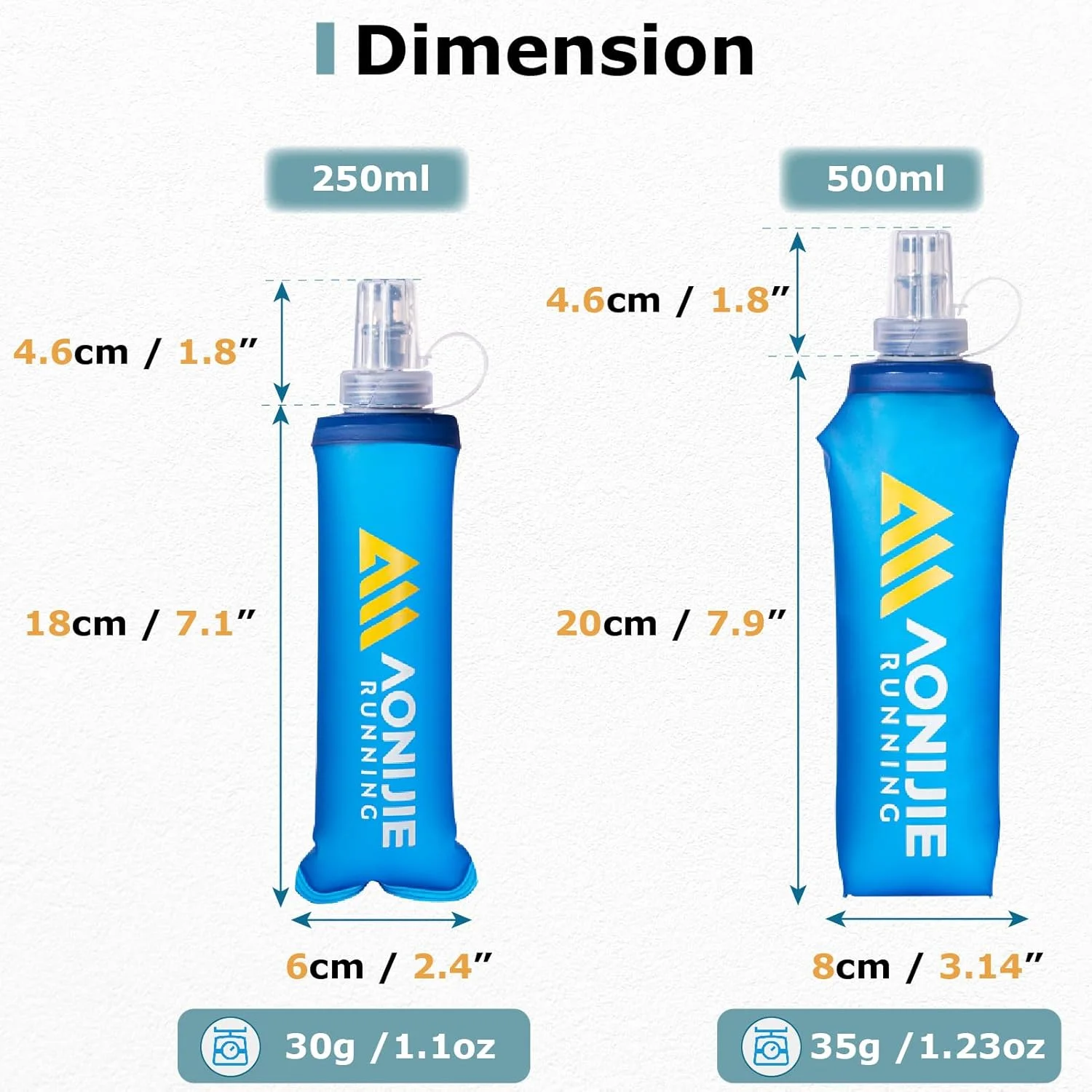 بطری آب سیلیکونی نرم YAPJEB، تاشو، ضد نشت، دهانه پهن، برای دویدن، پیاده روی، دوچرخه سواری (500 میلی لیتر/16.9 اونس) بطری آب سیلیکونی نرم YAPJEB، تاشو، ضد نشت، دهانه پهن، برای دویدن، پیاده روی، دوچرخه سواری (500 میلی لیتر/16.9 اونس)