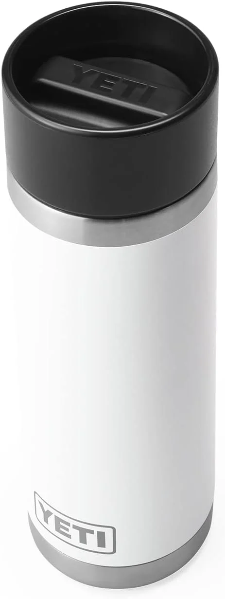 بطری 530 میلی لیتری YETI Rambler، فولاد ضد زنگ، عایق خلاء، با درب Hot Shot، سفید