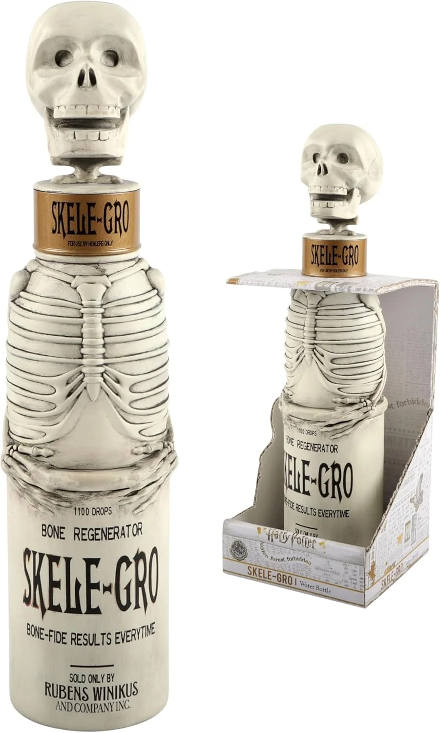 بطری آب اسکلت-گرو | کلکسیون های رسمی دنیای جادوگری هری پاتر، اسباب بازی ها و هدایا، 6.5 x 6.5 x 25 سانتی متر