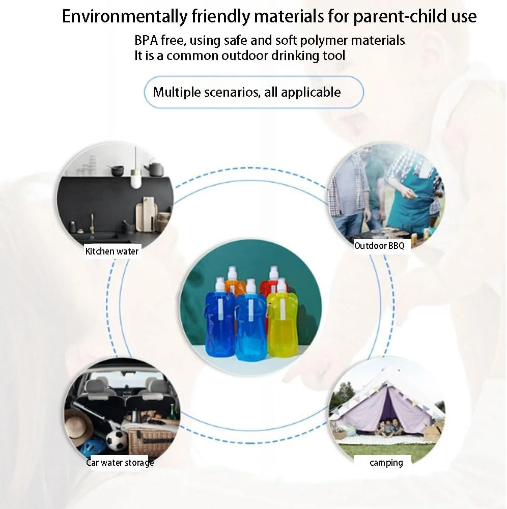 ۳ عدد بطری آب تاشو ورزشی، بطری آب تاشو، بطری آب نوشیدنی قابل استفاده مجدد با گیره برای دوچرخه سواری، پیاده روی، مسافرت و فعالیت های خارج از منزل ۴۸۰ میلی لیتر ۳ عدد بطری آب تاشو ورزشی، بطری آب تاشو، بطری آب نوشیدنی قابل استفاده مجدد با گیره برای دوچرخه سواری، پیاده روی، مسافرت و فعالیت های خارج از منزل ۴۸۰ میلی لیتر