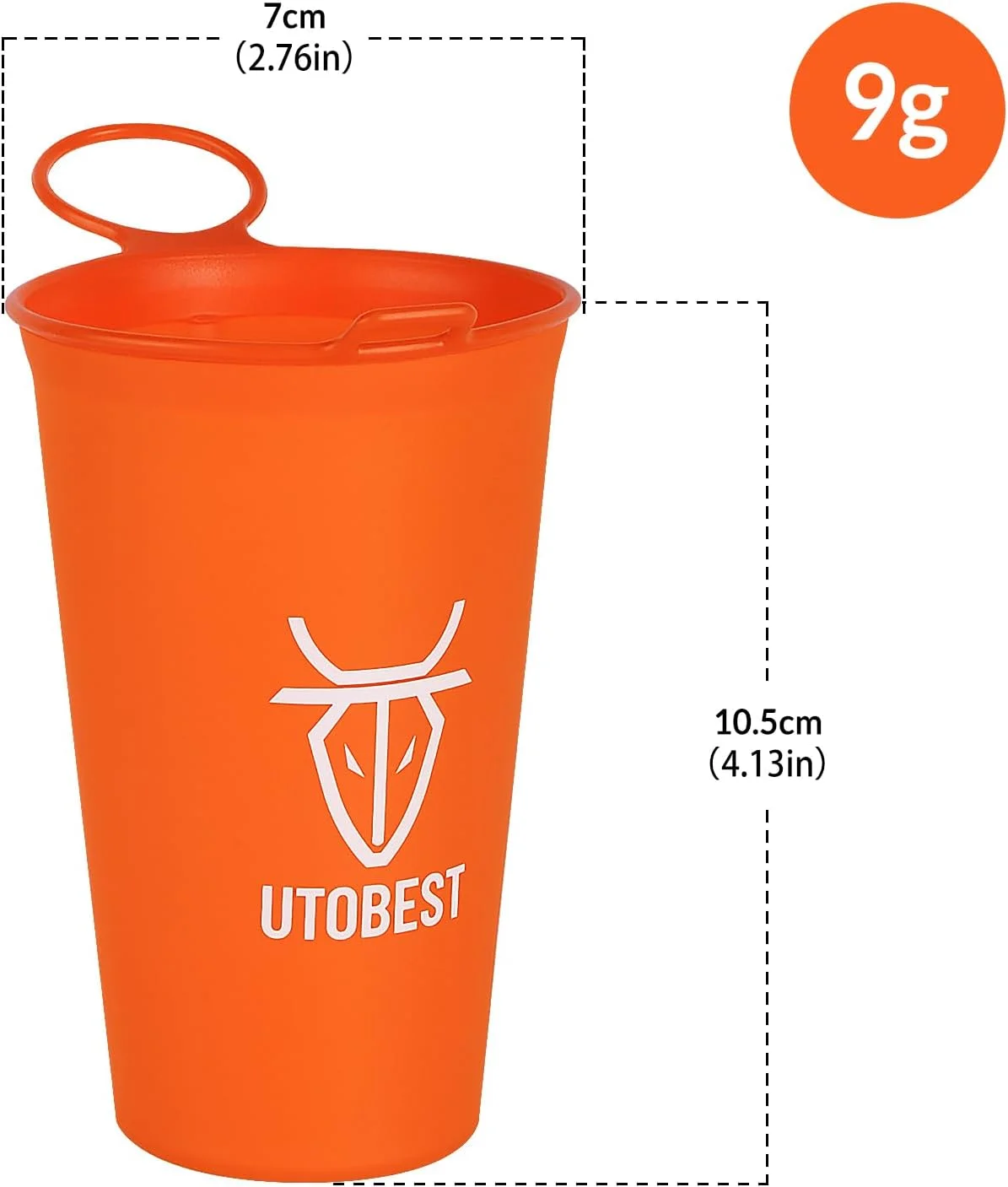 لیوان قمقمه نرم تاشو UTOBEST، بطری تاشو TPU، لیوان مسابقه قابل حمل و استفاده مجدد برای دویدن، پیاده روی، دوچرخه سواری، 200 میلی لیتر، 2 عدد