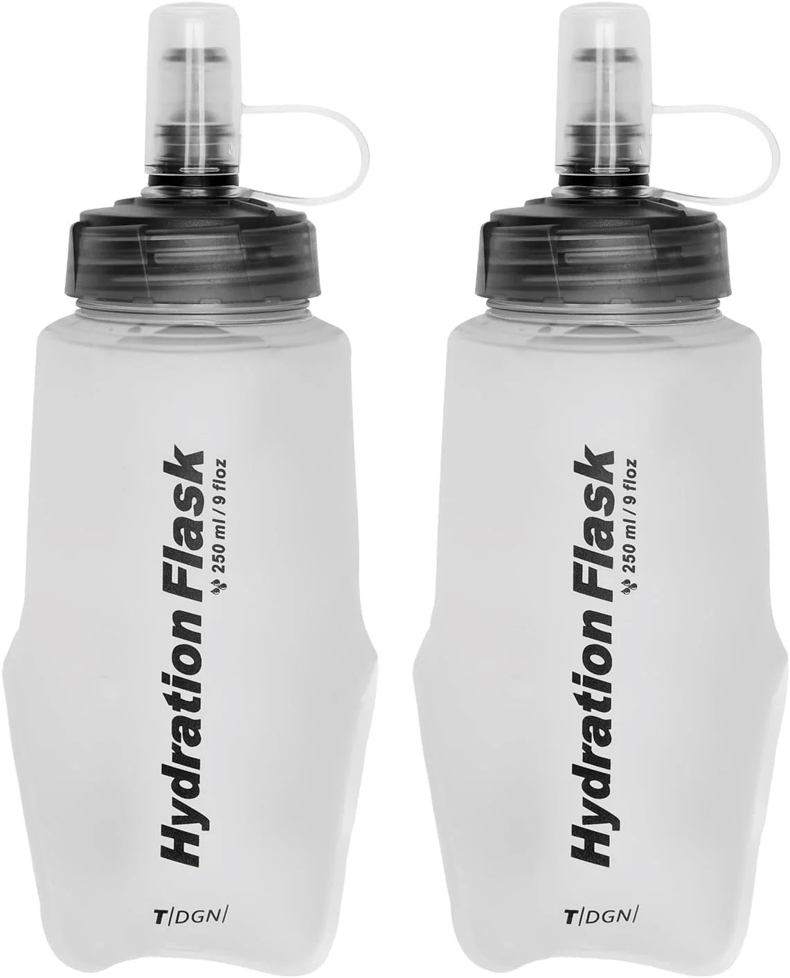 قمقمه نرم تاشو TRIWONDER، مناسب برای دویدن، دوچرخه سواری، پیاده روی و ماراتن (سفید 250 میلی لیتر، بسته 2 عددی)