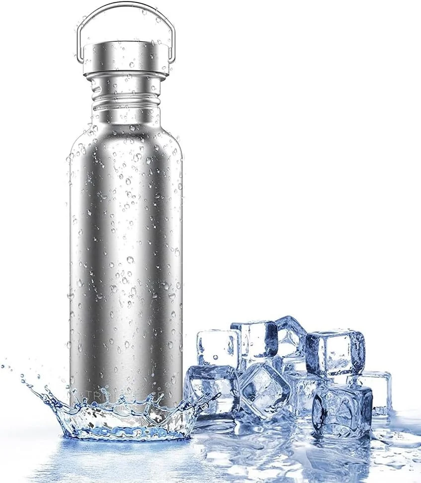 بطری آب ورزشی تریپل تری، 1000 میلی لیتر، تک جداره، استیل ضد زنگ گرید 18/8، قمقمه آب دهانه گشاد ضد نشت برای دوندگان، کوهنوردان، پیک نیک، دوچرخه سواران بطری آب ورزشی تریپل تری، 1000 میلی لیتر، تک جداره، استیل ضد زنگ گرید 18/8، قمقمه آب دهانه گشاد ضد نشت برای دوندگان، کوهنوردان، پیک نیک، دوچرخه سواران