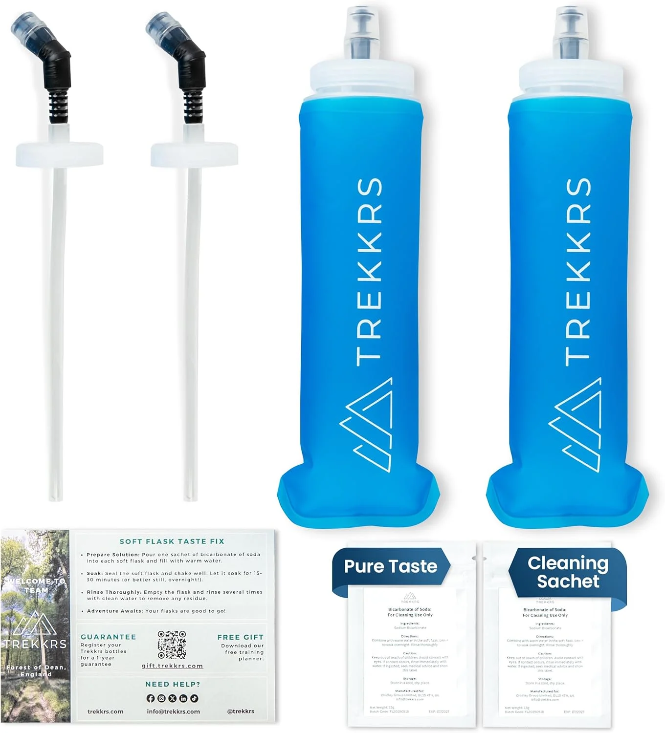 قمقمه آب تاشو، 500 میلی لیتر، ست 2 عددی، با نی سیلیکونی و دریچه گاز