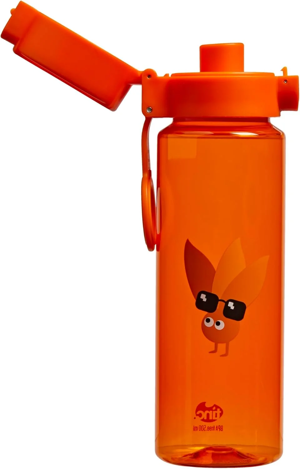 بطری آب کودکانه Tinc Ojay با درب تاشو و گیره، ظرفیت 550 میلی لیتر، بطری آب برای کودکان | بطری آب کودکانه برای مدرسه | ضد نشت، دکمه فشاری، حلقه حمل | نارنجی بطری آب کودکانه Tinc Ojay با درب تاشو و گیره، ظرفیت 550 میلی لیتر، بطری آب برای کودکان | بطری آب کودکانه برای مدرسه | ضد نشت، دکمه فشاری، حلقه حمل | نارنجی