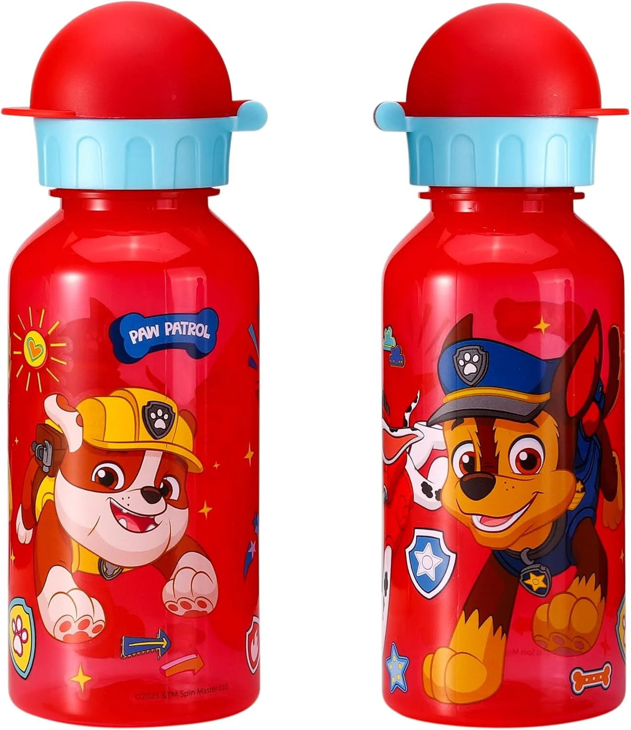 بطری آب 370 میلی لیتری سگ های نگهبان پسرانه Stor، مناسب مدرسه، مهدکودک، مسافرت، ساخته شده از مواد بادوام، قابل استفاده مجدد و فاقد BPA بطری آب 370 میلی لیتری سگ های نگهبان پسرانه Stor، مناسب مدرسه، مهدکودک، مسافرت، ساخته شده از مواد بادوام، قابل استفاده مجدد و فاقد BPA