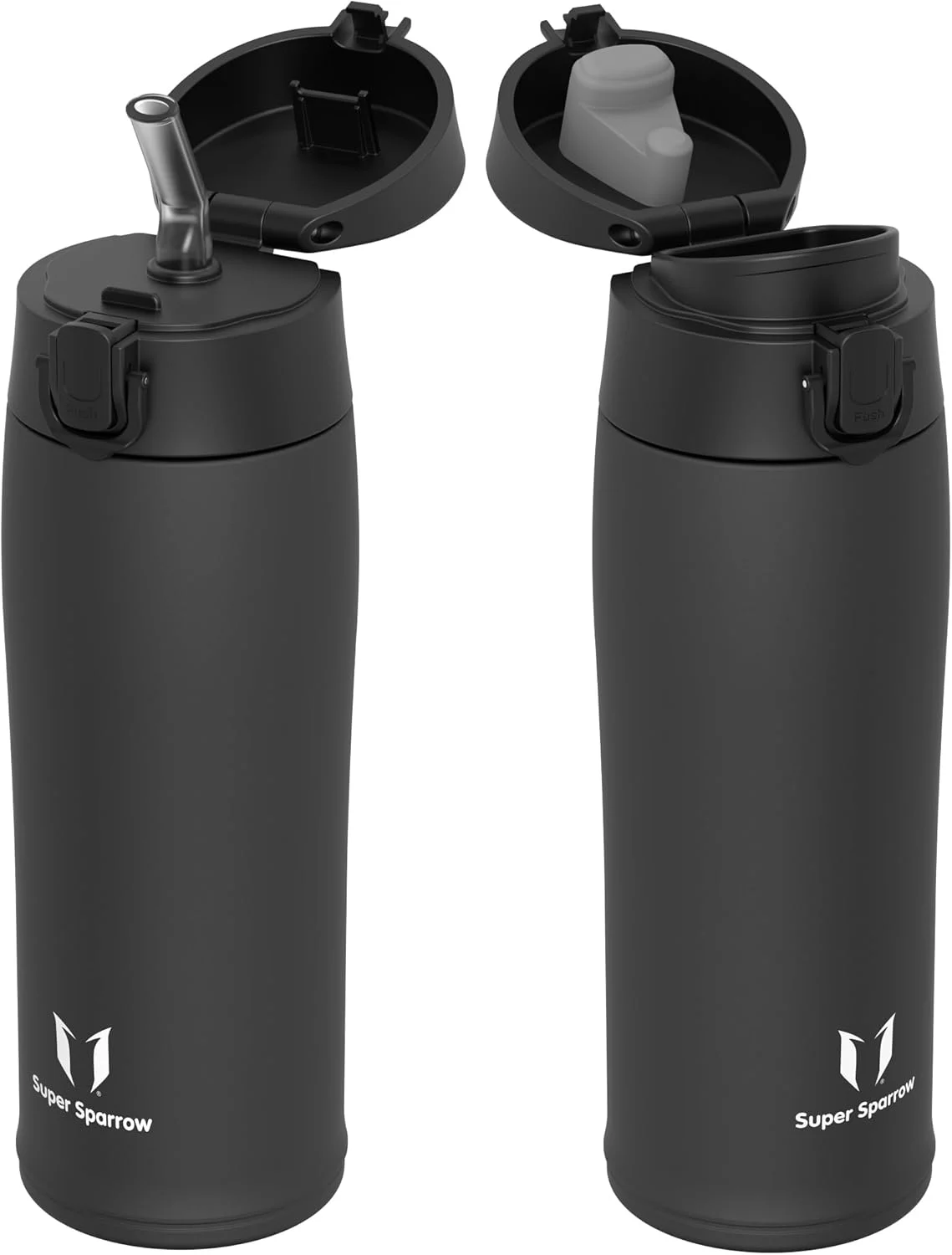 فلاسک نوشیدنی سوپر اسپارو استیل 18/8 - لیوان نوشیدنی - 500 میلی لیتر - بدون BPA، ضد نشت، فلاسک حرارتی، بطری نوشیدنی برای ورزش، مسافرت، مدرسه، فضای باز، دفتر، خانه