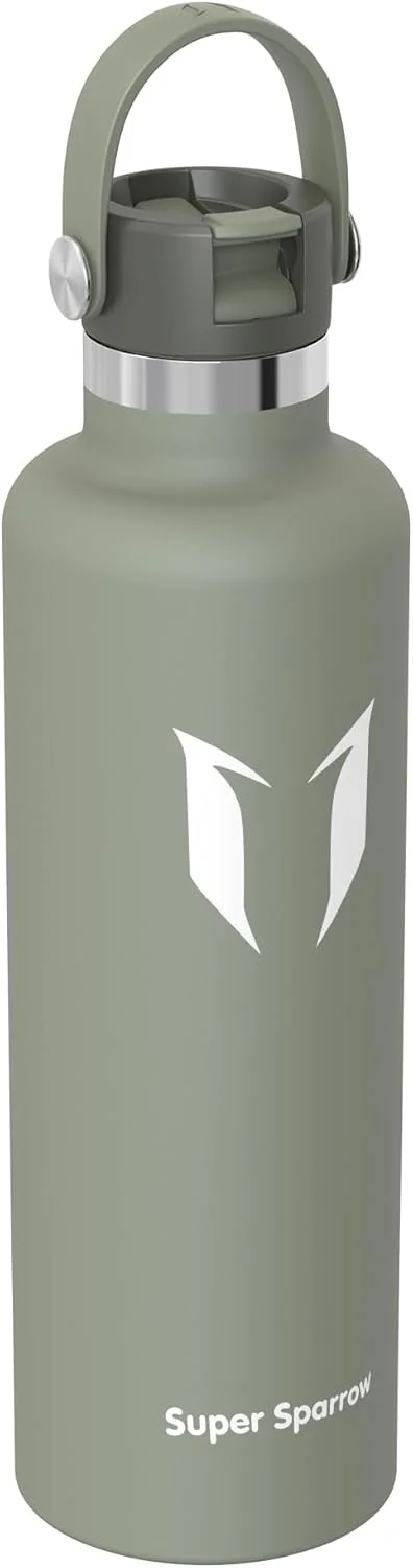 بطری آب عایق سوپر اسپارو 1 لیتری - بطری های آب فلزی FlipFlow با درب نی دار - بدون BPA - قمقمه استیل ضد زنگ ضد نشت برای ورزش، کمپینگ، پیاده روی، فضای باز، مسافرت بطری آب عایق سوپر اسپارو 1 لیتری - بطری های آب فلزی FlipFlow با درب نی دار - بدون BPA - قمقمه استیل ضد زنگ ضد نشت برای ورزش، کمپینگ، پیاده روی، فضای باز، مسافرت