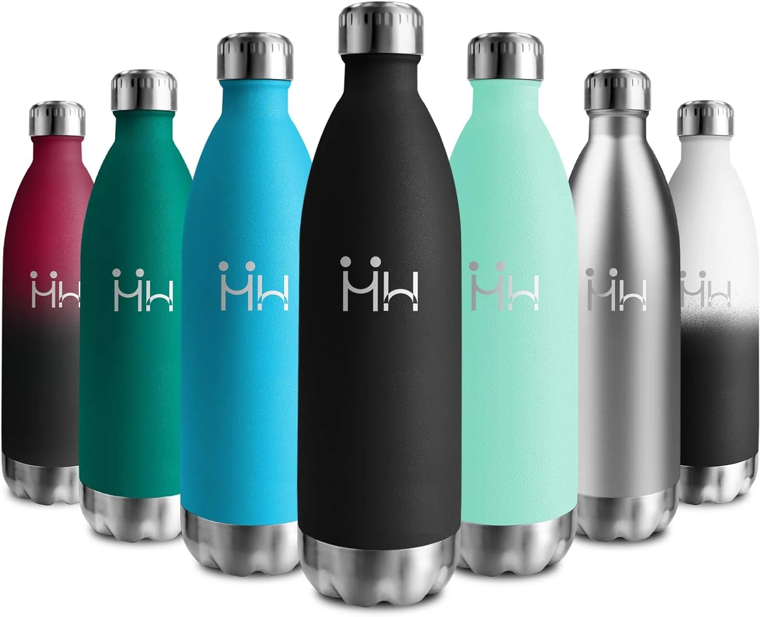 بطری نوشیدنی استیل ضد زنگ، 1 لیتر، دوجداره، ضد نشت، بطری عایق بدون BPA، بطری نوشیدنی گازدار، مناسب برای فضای باز، ورزش، دوچرخه، دانشگاه، مسافرت، تناسب اندام، پسران، دختران