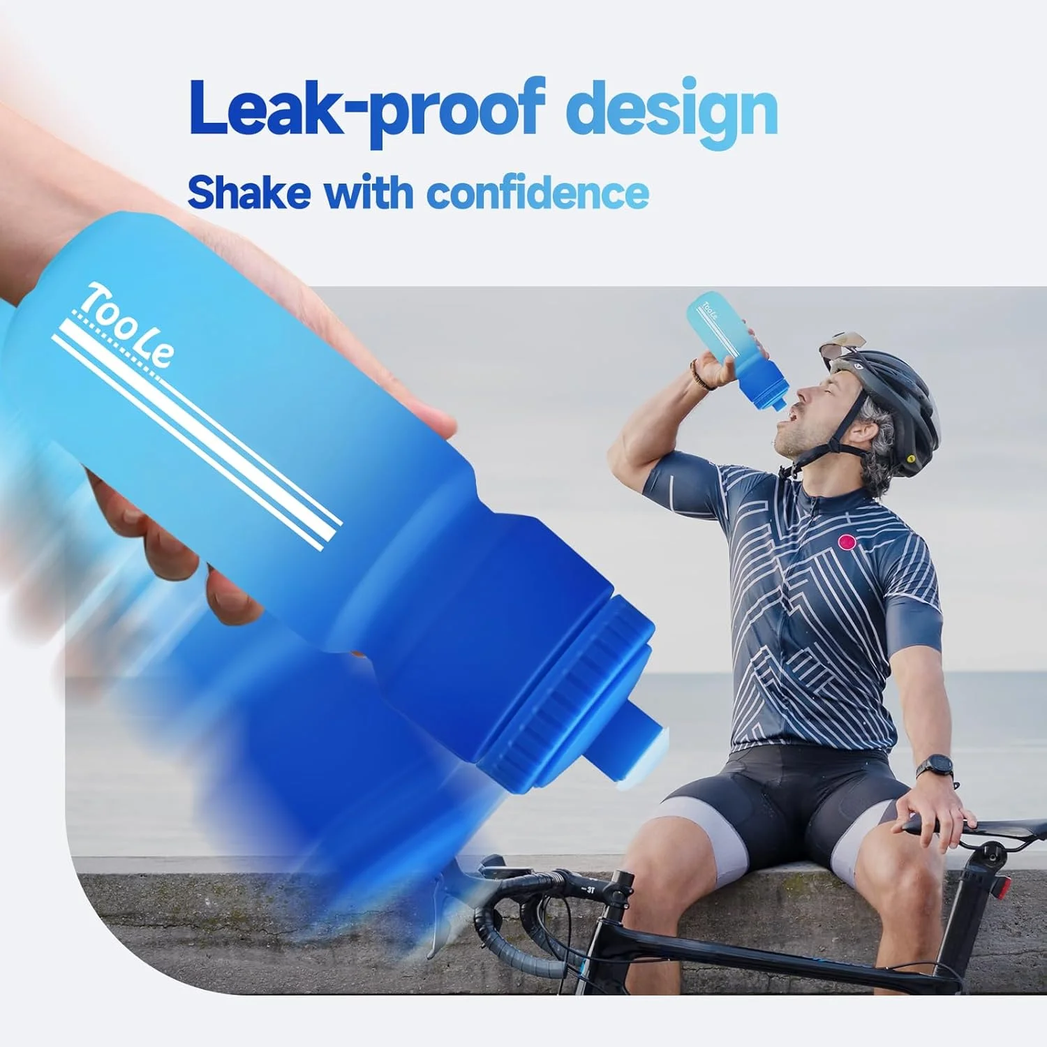 بطری آب ورزشی 710 میلی لیتری، بطری فشاری ضد نشت بدون BPA با مقیاس ظرفیت و درب کشویی، قابل استفاده مجدد، برای دوچرخه سواری، باشگاه، کمپینگ، پیاده روی، بسته 2 عددی بطری آب ورزشی 710 میلی لیتری، بطری فشاری ضد نشت بدون BPA با مقیاس ظرفیت و درب کشویی، قابل استفاده مجدد، برای دوچرخه سواری، باشگاه، کمپینگ، پیاده روی، بسته 2 عددی