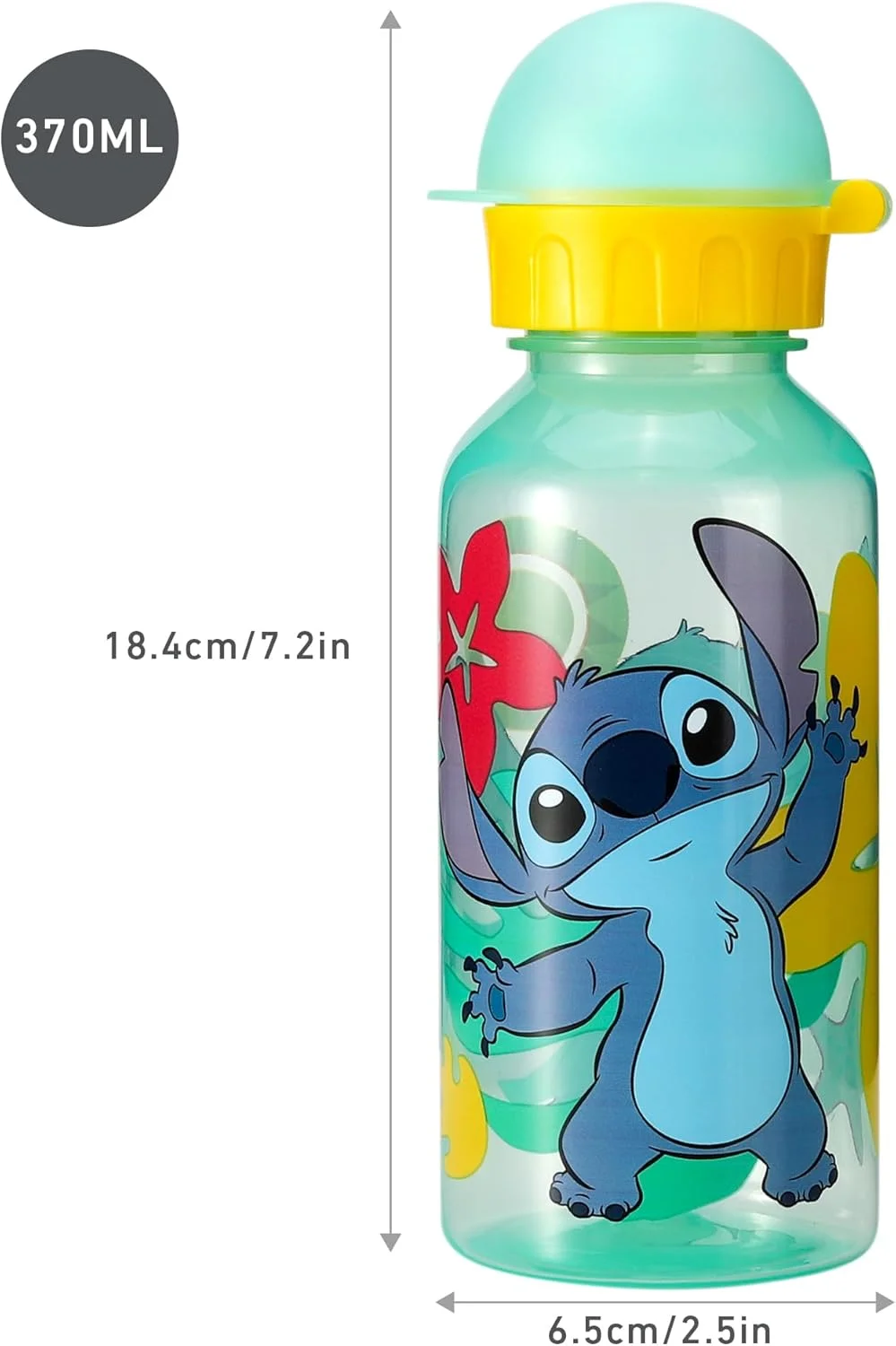 بطری آب 370 میلی لیتری طرح استیچ، مناسب کودکان، مدرسه، مهدکودک و مسافرت، ساخته شده از مواد بادوام، قابل استفاده مجدد و فاقد BPA بطری آب 370 میلی لیتری طرح استیچ، مناسب کودکان، مدرسه، مهدکودک و مسافرت، ساخته شده از مواد بادوام، قابل استفاده مجدد و فاقد BPA