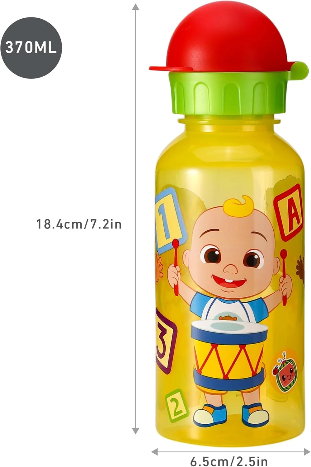 بطری آب 370 میلی لیتری کوکوملون برای کودکان، مناسب مدرسه، مهد کودک، مسافرت، ساخته شده از مواد بادوام، قابل استفاده مجدد و فاقد BPA بطری آب 370 میلی لیتری کوکوملون برای کودکان، مناسب مدرسه، مهد کودک، مسافرت، ساخته شده از مواد بادوام، قابل استفاده مجدد و فاقد BPA