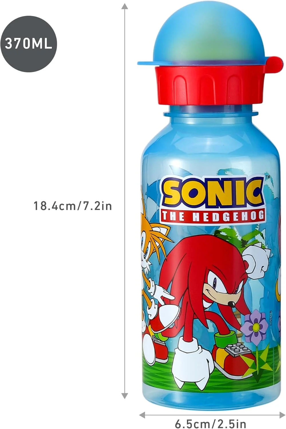 بطری آب 370 میلی لیتری سونیک خارپشت برای کودکان، مدرسه، مهد کودک، مسافرت، بطری نوشیدنی ساخته شده از مواد بادوام، قابل استفاده مجدد و بدون BPA بطری آب 370 میلی لیتری سونیک خارپشت برای کودکان، مدرسه، مهد کودک، مسافرت، بطری نوشیدنی ساخته شده از مواد بادوام، قابل استفاده مجدد و بدون BPA