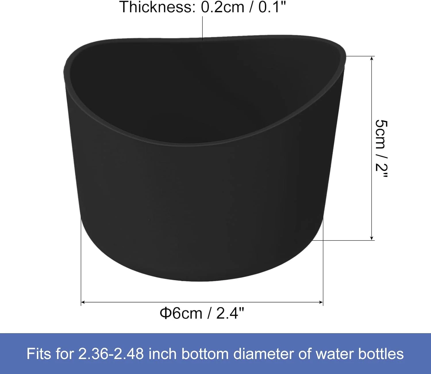 سورسینگ مپ 2 عدد روکش سیلیکونی محافظ 6 سانتی متری برای بطری آب 350-700 میلی لیتری، روکش سیلیکونی ضد لغزش زیر بطری، لوازم جانبی فنجان با شکل نامنظم، مشکی سورسینگ مپ 2 عدد روکش سیلیکونی محافظ 6 سانتی متری برای بطری آب 350-700 میلی لیتری، روکش سیلیکونی ضد لغزش زیر بطری، لوازم جانبی فنجان با شکل نامنظم، مشکی