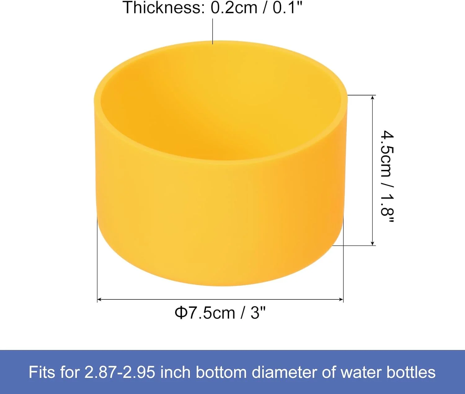 محافظ سیلیکونی زیر لیوانی 2 عددی 7.5 سانتی متری، روکش ضد لغزش زیر بطری آب، لوازم جانبی زیر لیوانی جهانی، زرد محافظ سیلیکونی زیر لیوانی 2 عددی 7.5 سانتی متری، روکش ضد لغزش زیر بطری آب، لوازم جانبی زیر لیوانی جهانی، زرد