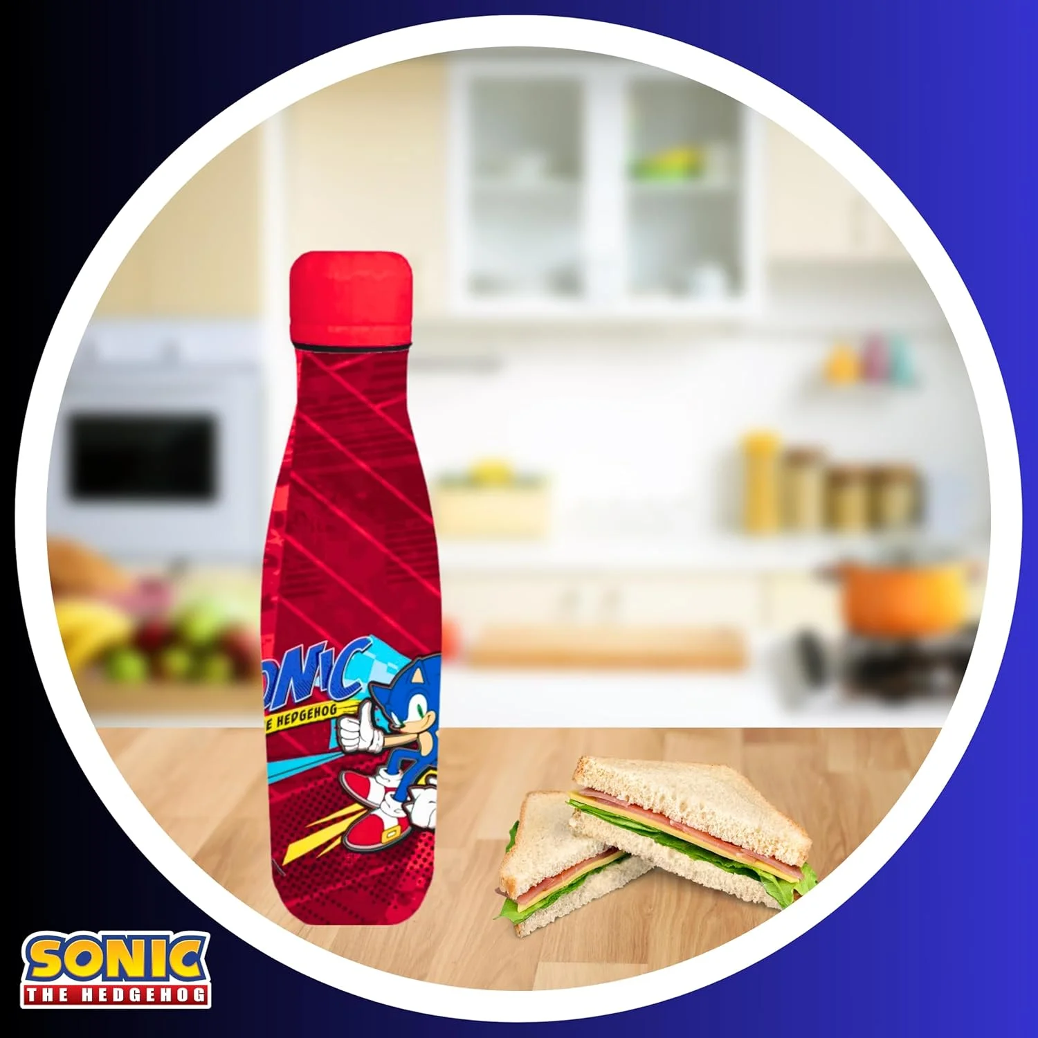 بطری آب سونیک خارپشت، بطری آب استیل ضد زنگ برای پسران، بطری مسافرتی، ظرفیت 500 میلی لیتر (قرمز) بطری آب سونیک خارپشت، بطری آب استیل ضد زنگ برای پسران، بطری مسافرتی، ظرفیت 500 میلی لیتر (قرمز)