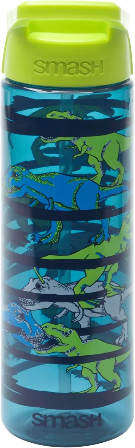 بطری آب نی‌دار 700 میلی لیتری Smash - طرح دایناسور