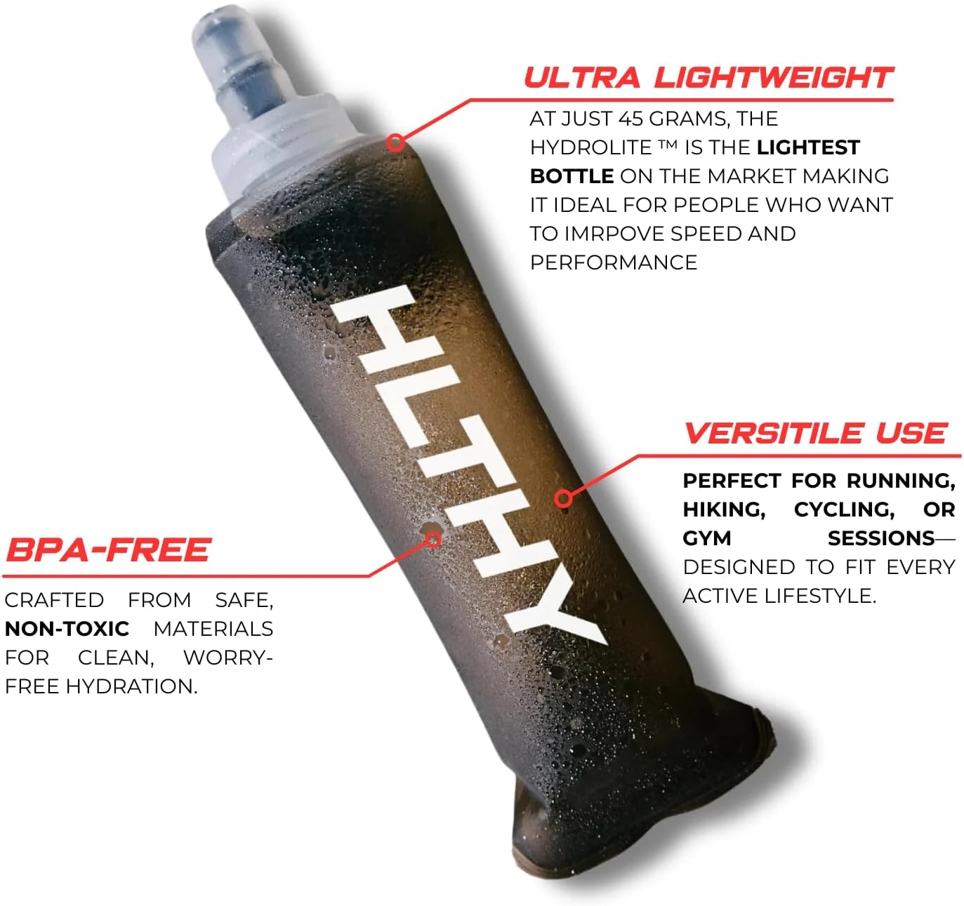 قمقمه آب نرم تاشو برای دویدن - قمقمه آب سبک وزن برای جلیقه آبرسانی دویدن - بطری تاشو برای دوچرخه سواری قمقمه آب نرم تاشو برای دویدن - قمقمه آب سبک وزن برای جلیقه آبرسانی دویدن - بطری تاشو برای دوچرخه سواری