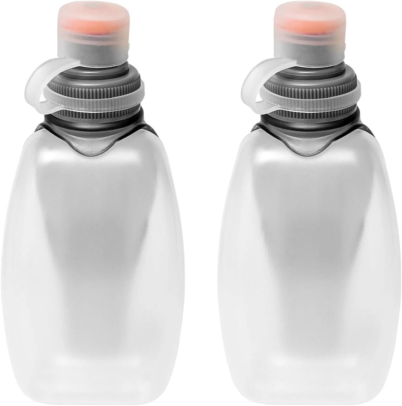 بسته 2 عددی بطری آب ورزشی، بطری نوشیدنی قابل حمل، ضد نشت، برای کمربند یا جلیقه آبرسانی، ایده آل برای دویدن، پیاده روی، دوچرخه سواری، 500 میلی لیتر