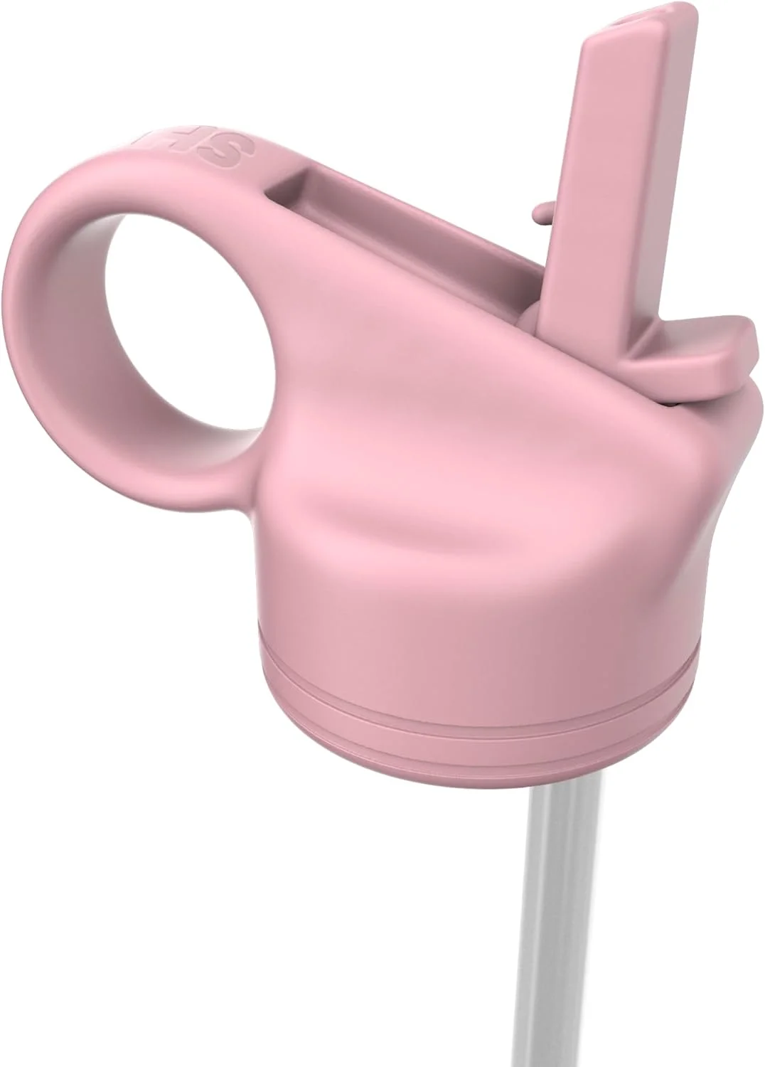 درب نی دار قابل استفاده مجدد برای بطری SHO - مناسب برای بطری های 260ml، 375ml و 500ml - فاقد BPA (صورتی پاستلی، 750/1 لیتر)