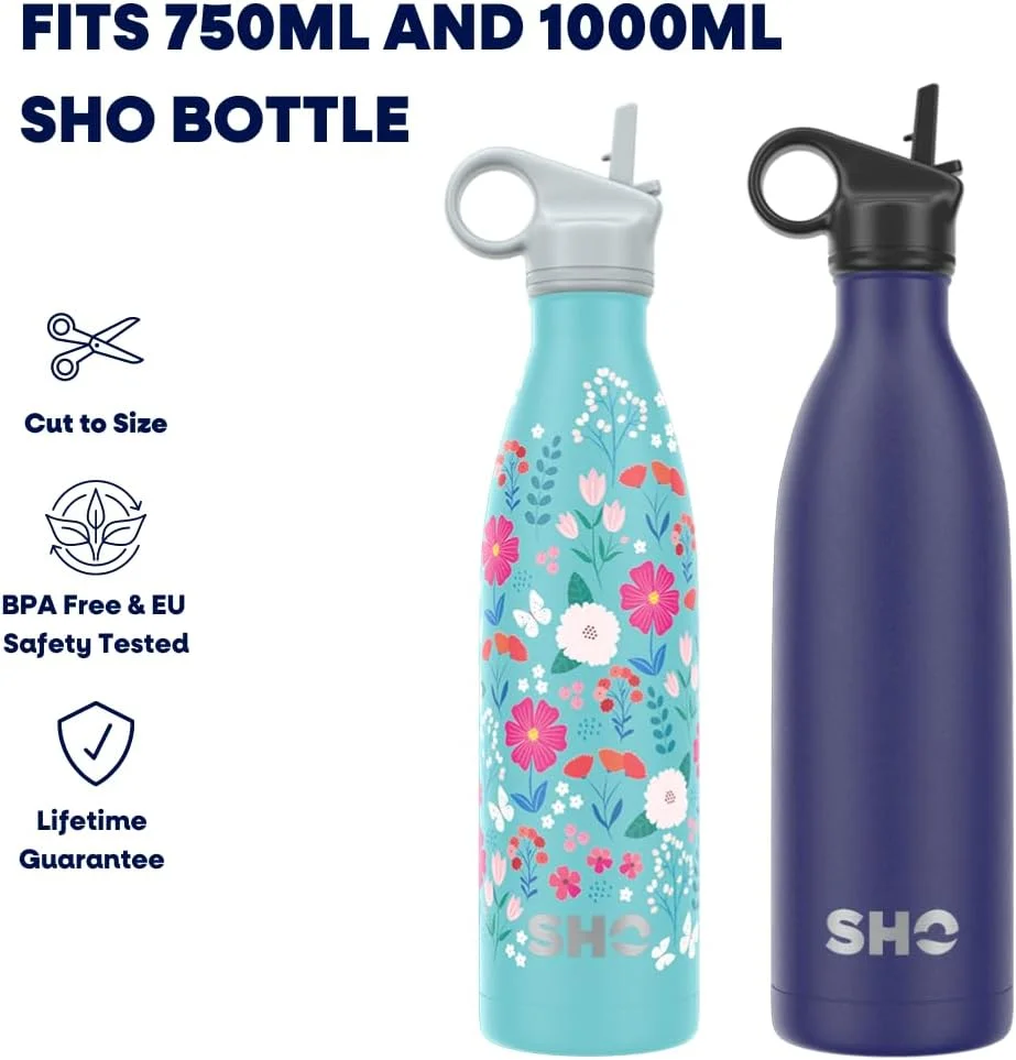 درب نی دار قابل استفاده مجدد برای بطری SHO - مناسب برای بطری های 260ml، 375ml و 500ml - فاقد BPA (بنفش زنده، 750/1L) درب نی دار قابل استفاده مجدد برای بطری SHO - مناسب برای بطری های 260ml، 375ml و 500ml - فاقد BPA (بنفش زنده، 750/1L)