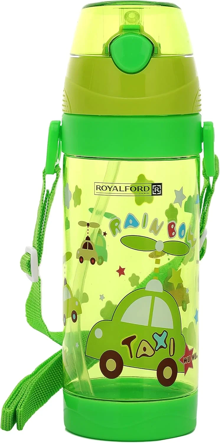 بطری آب رویال فورد 550 میلی لیتر، پلاستیک بدون BPA مدل RF11113 | درب بازشو با یک فشار، طراحی ضد نشت برای نوجوانان، بزرگسالان، ورزش، باشگاه، تناسب اندام، فضای باز، دوچرخه سواری، مدرسه و دفتر