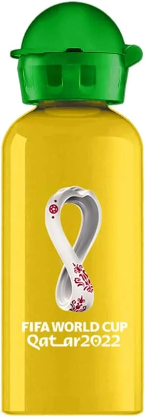 بطری آلومینیومی کودکانه با طرح گرافیکی جام جهانی قطر 2022 فیفا مدل RT501003B - برزیل 400 میلی لیتر بطری آلومینیومی کودکانه با طرح گرافیکی جام جهانی قطر 2022 فیفا مدل RT501003B - برزیل 400 میلی لیتر