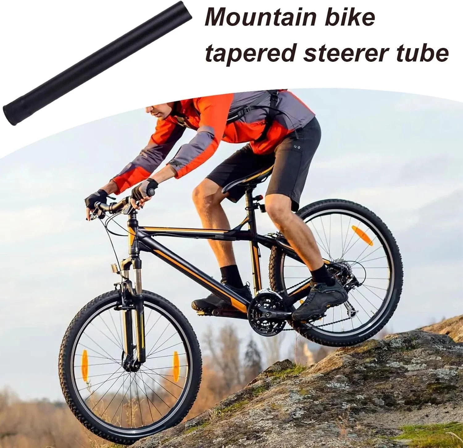 لوله مخروطی دوشاخ دوچرخه کوهستان، لوله سر دوشاخ آلیاژ آلومینیوم | تجهیزات دوچرخه برای رفت و آمد، سفرهای آخر هفته، ماجراجویی در مسیرهای ناهموار