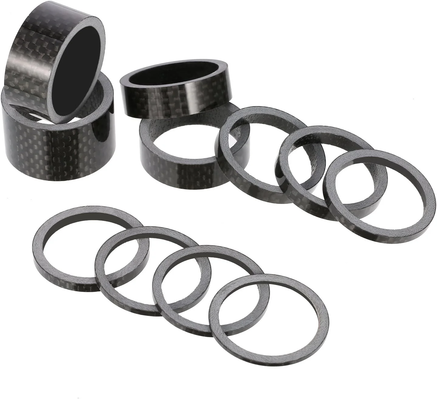 اسپیسر هدست فیبر کربنی دوچرخه Sumind، 1-1/8 اینچ، 20، 15، 10، 5، 3، 2، 1 میلی متر، 7 سایز اسپیسر هدست فیبر کربنی دوچرخه Sumind، 1-1/8 اینچ، 20، 15، 10، 5، 3، 2، 1 میلی متر، 7 سایز