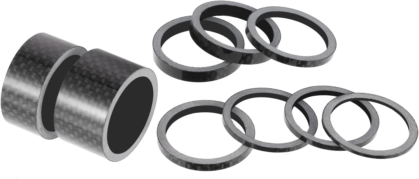 اسپیسر هدست فیبر کربنی دوچرخه Sumind، 1-1/8 اینچ، 20، 15، 10، 5، 3، 2، 1 میلی متر، 7 سایز اسپیسر هدست فیبر کربنی دوچرخه Sumind، 1-1/8 اینچ، 20، 15، 10، 5، 3، 2، 1 میلی متر، 7 سایز