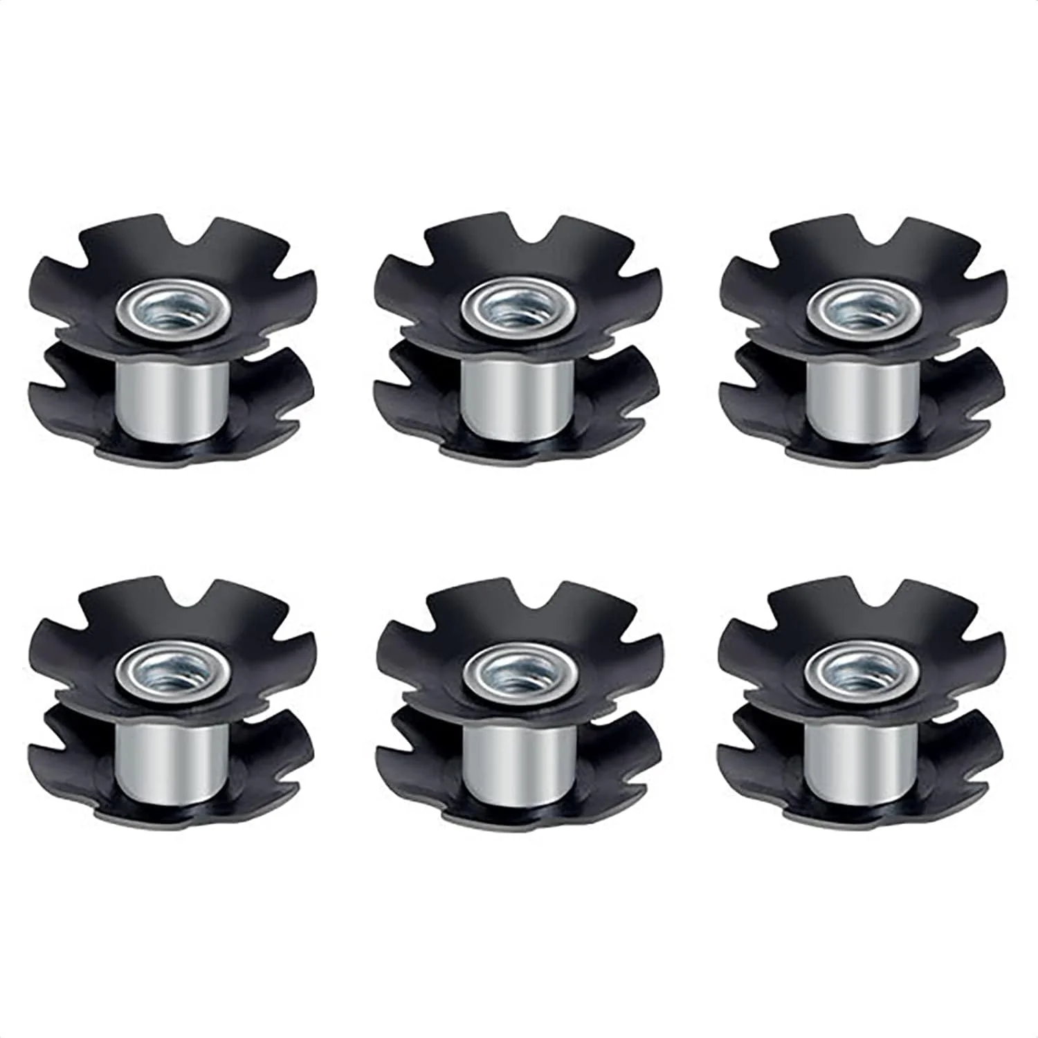 مهره ستاره ای طبق دوچرخه THE WHITE SHOP، 6 عددی - لوازم جانبی جهانی برای دوشاخ 1-1/8 اینچ 28.6 میلی متر برای دوچرخه کوهستان و جاده