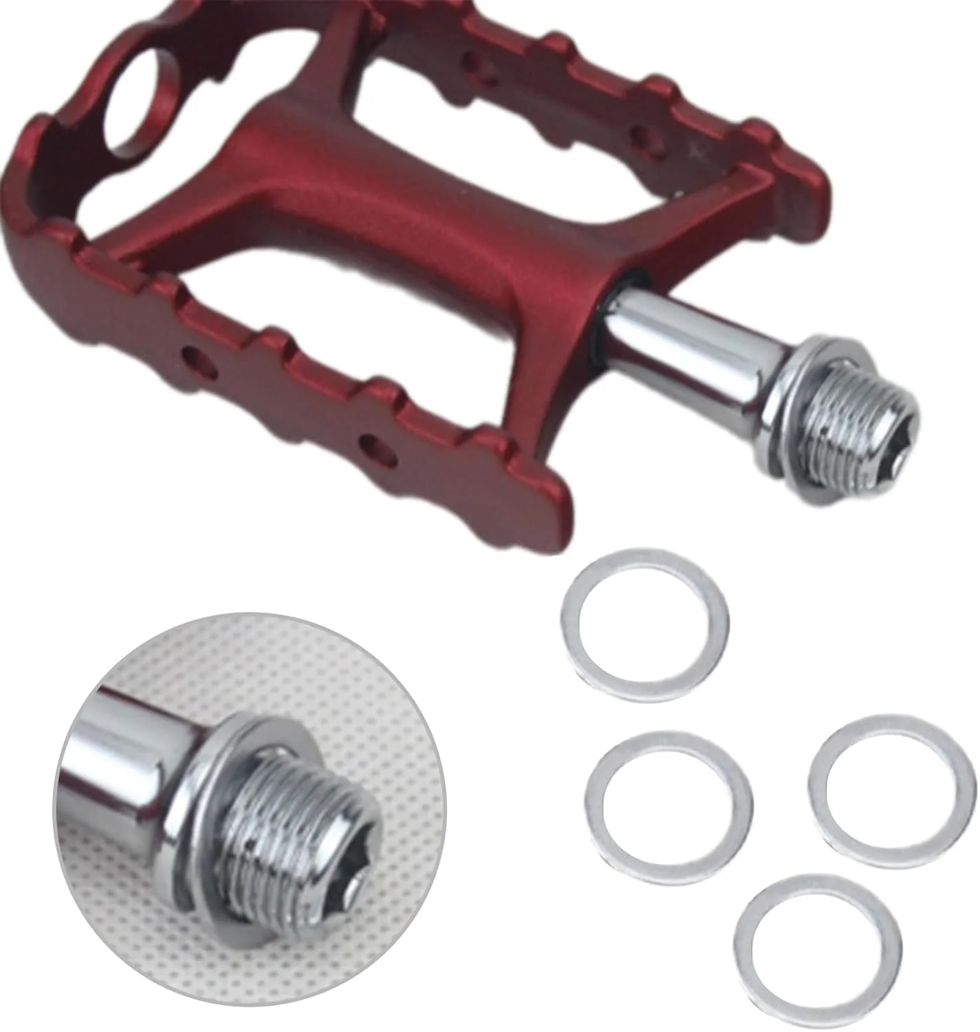 10 عدد واشر پدال دوچرخه جایگزین برای دوچرخه های کوهستانی و جاده ای، واشرهای فولادی پدال دوچرخه 10 عدد واشر پدال دوچرخه جایگزین برای دوچرخه های کوهستانی و جاده ای، واشرهای فولادی پدال دوچرخه