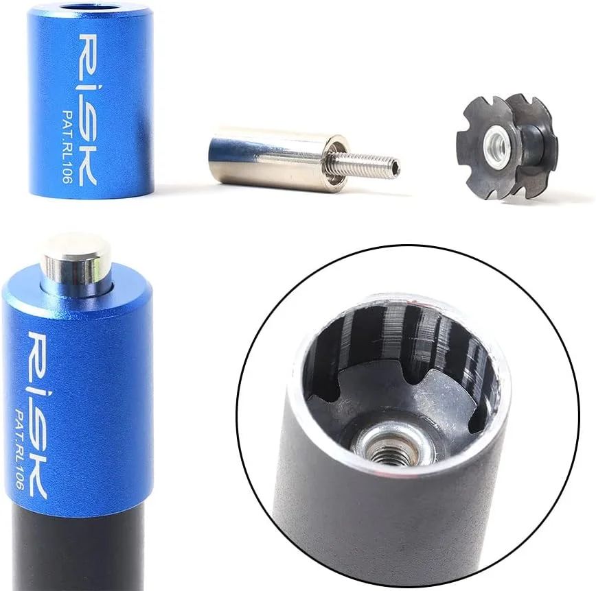 مجموعه مهره ستاره‌ای دوشاخ دوچرخه 4 عددی، ابزار نصب مهره ستاره‌ای هدست دوچرخه برای دوچرخه‌های کوهستانی، جاده‌ای و هیبریدی