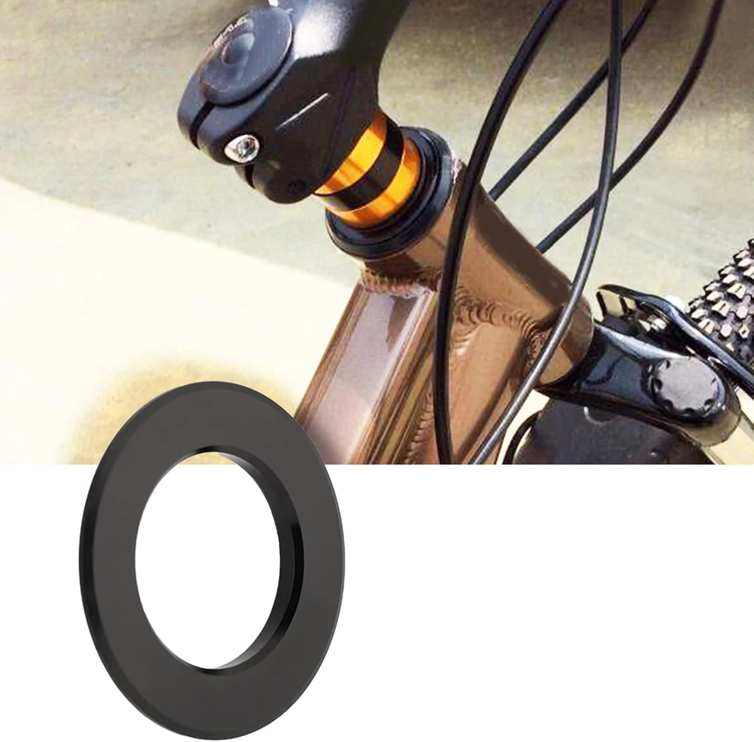 اسپیسر هدست دوچرخه Sorandy برای لوله 1-1/2 اینچی، اسپیسر دوشاخ جلو آلیاژ آلومینیوم با استحکام بالا، لوازم جانبی دوچرخه با نصب آسان برای علاقه مندان به DIY