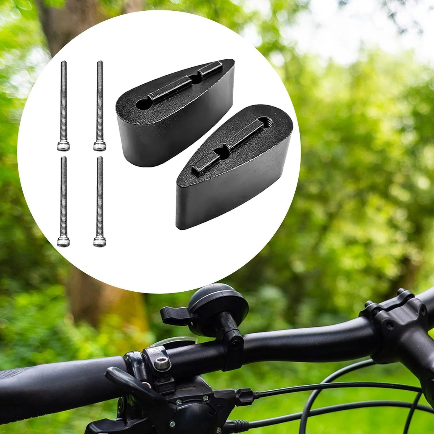 فاصله‌اندازهای فرمان - واشرهای فیبر کربنی دوچرخه | فاصله‌اندازهای فرمان دوچرخه - برای تنظیم عملکرد، مناسب برای دوچرخه‌سواری جاده و کوهستان، تعمیرگاه و کارگاه