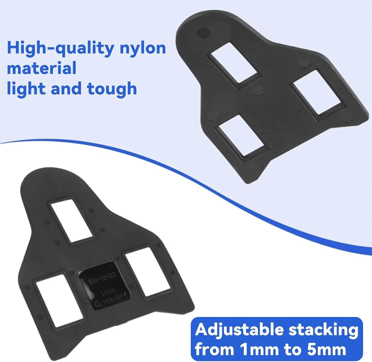 مجموعه فاصلهانداز پدال دوچرخه سازگار با پدالهای Shimano SPD-SL و LOOK KEO شامل فاصلهاندازهای پلاستیکی 1 و 2 میلیمتری مناسب برای تنظیم کفش دوچرخهسواری جاده مجموعه فاصلهانداز پدال دوچرخه سازگار با پدالهای Shimano SPD-SL و LOOK KEO شامل فاصلهاندازهای پلاستیکی 1 و 2 میلیمتری مناسب برای تنظیم کفش دوچرخهسواری جاده