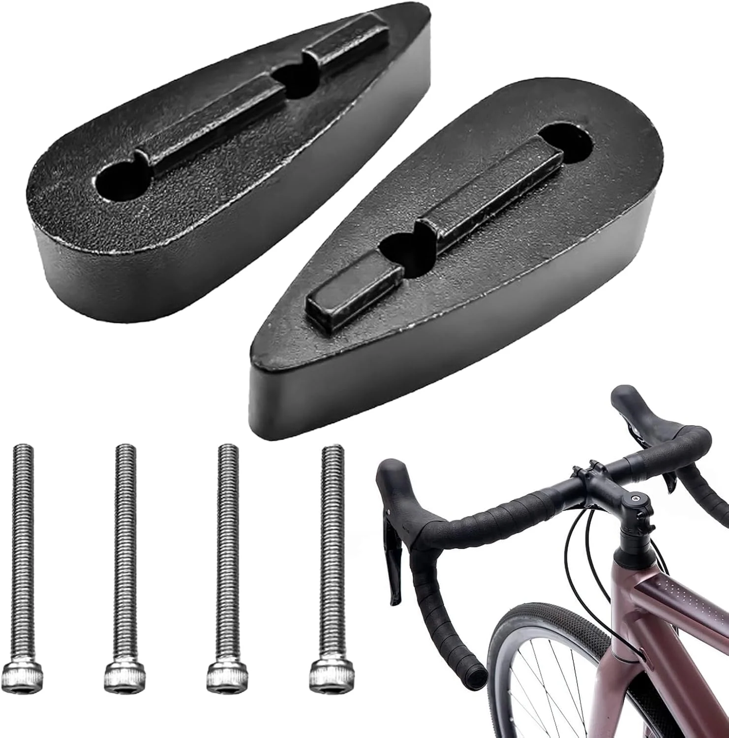 فاصله‌اندازهای فرمان - واشرهای افزایش ارتفاع دوچرخه سواری - فاصله‌اندازهای فرمان دوچرخه با استحکام بالا - برای تعمیر، اصلاح و تنظیم عملکرد دوچرخه‌سواری کوهستانی، مناسب برای دوچرخه‌سواران