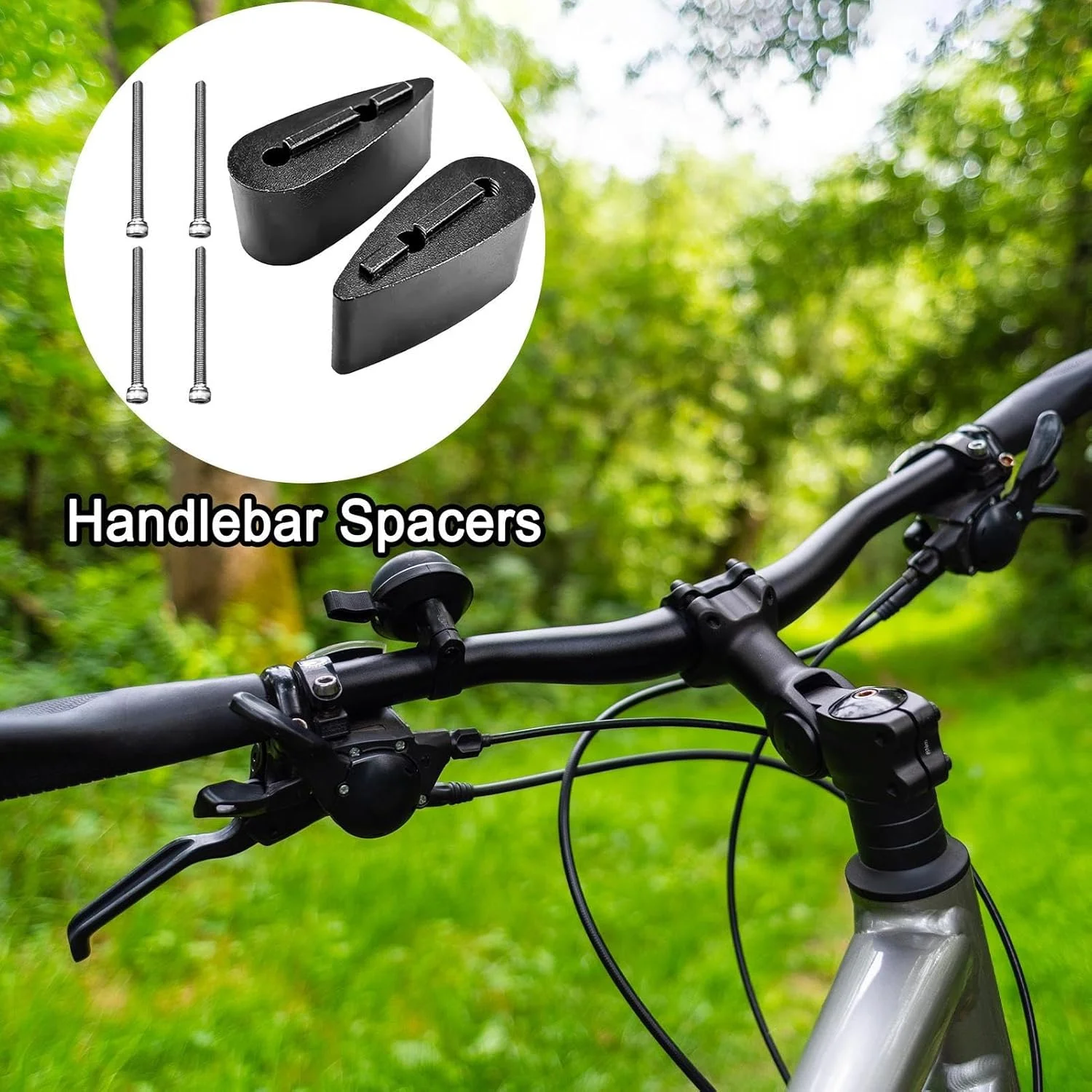 فاصله‌اندازهای هدست - قطعات جایگزین میله فرمان دوچرخه - واشر هدست دوچرخه 5/10/20/40 میلی‌متری | برای تعمیرات دوچرخه‌های جاده و کوهستان، گاراژ، کارگاه خانگی، دوچرخه‌سواران