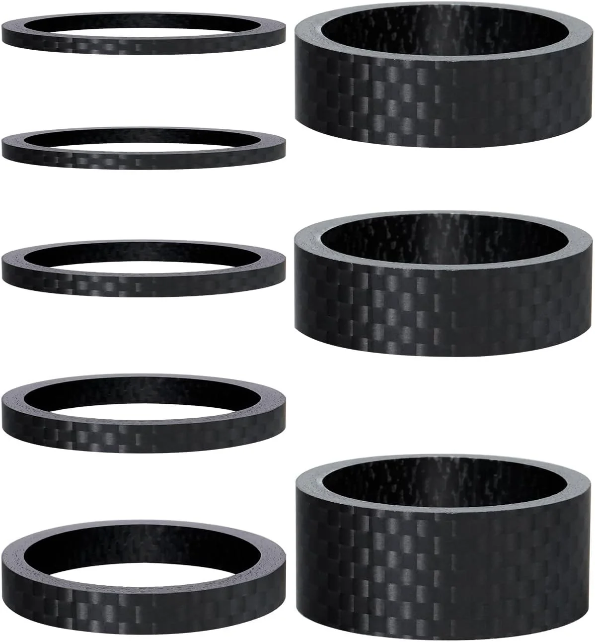 ۸ عدد اسپیسر هدست فیبر کربنی، پرداخت مات، برش دقیق، سازگار با استم دوچرخه کوهستان و جاده ۱ ۱/۸ اینچ، مجموعه اسپیسر بادوام استم فرمان، با ۶ سایز (۱/۲/۳/۵/۱۰/۱۵ میلی متر) ۸ عدد اسپیسر هدست فیبر کربنی، پرداخت مات، برش دقیق، سازگار با استم دوچرخه کوهستان و جاده ۱ ۱/۸ اینچ، مجموعه اسپیسر بادوام استم فرمان، با ۶ سایز (۱/۲/۳/۵/۱۰/۱۵ میلی متر)