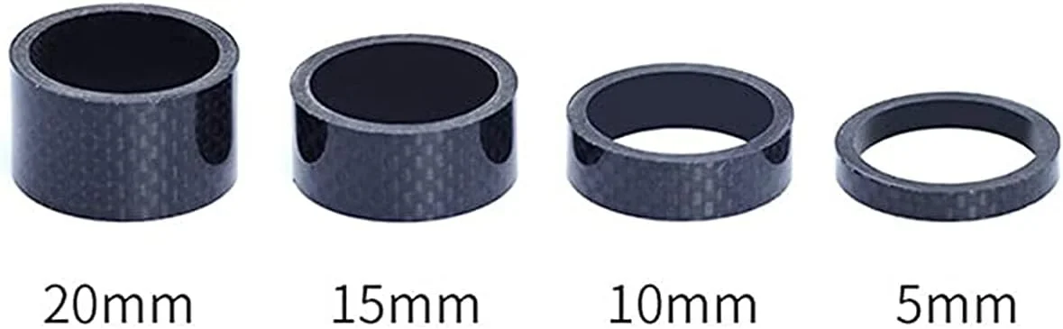 واشر اسپیسر هدست دوچرخه KASTWAVE فیبر کربن کامل مناسب برای دوشاخ 1 1/8 اینچ سازگار با دوچرخه کوهستان و جاده (4 عدد) واشر اسپیسر هدست دوچرخه KASTWAVE فیبر کربن کامل مناسب برای دوشاخ 1 1/8 اینچ سازگار با دوچرخه کوهستان و جاده (4 عدد)