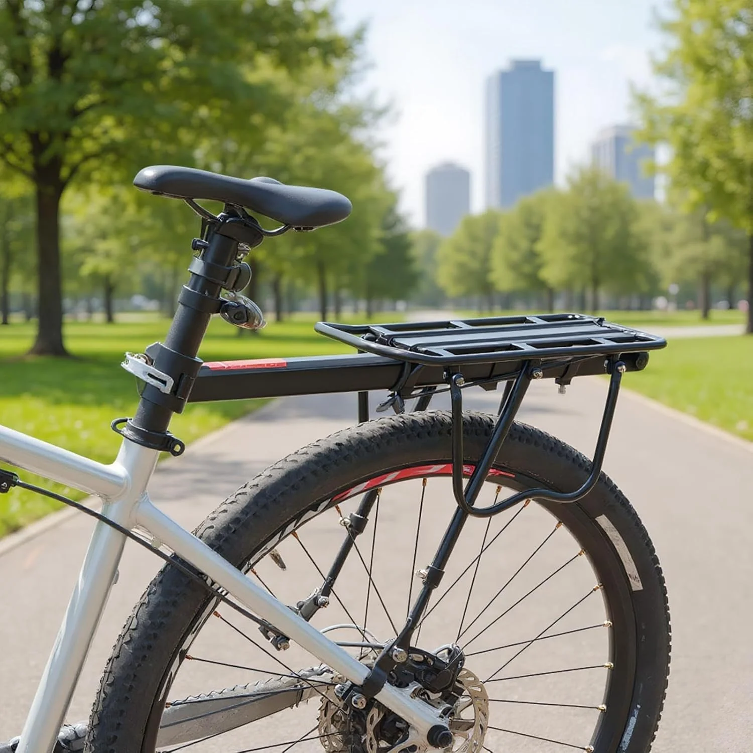 باربند دوچرخه، آلیاژ آلومینیوم قابل گسترش با ظرفیت بار ۲۵ کیلوگرم، باربند قابل تنظیم عقب دوچرخه - برای تجهیزات حمل بار دوچرخه سواری در جاده، کوهستان و شهر، مناسب برای آقایان و بانوان باربند دوچرخه، آلیاژ آلومینیوم قابل گسترش با ظرفیت بار ۲۵ کیلوگرم، باربند قابل تنظیم عقب دوچرخه - برای تجهیزات حمل بار دوچرخه سواری در جاده، کوهستان و شهر، مناسب برای آقایان و بانوان