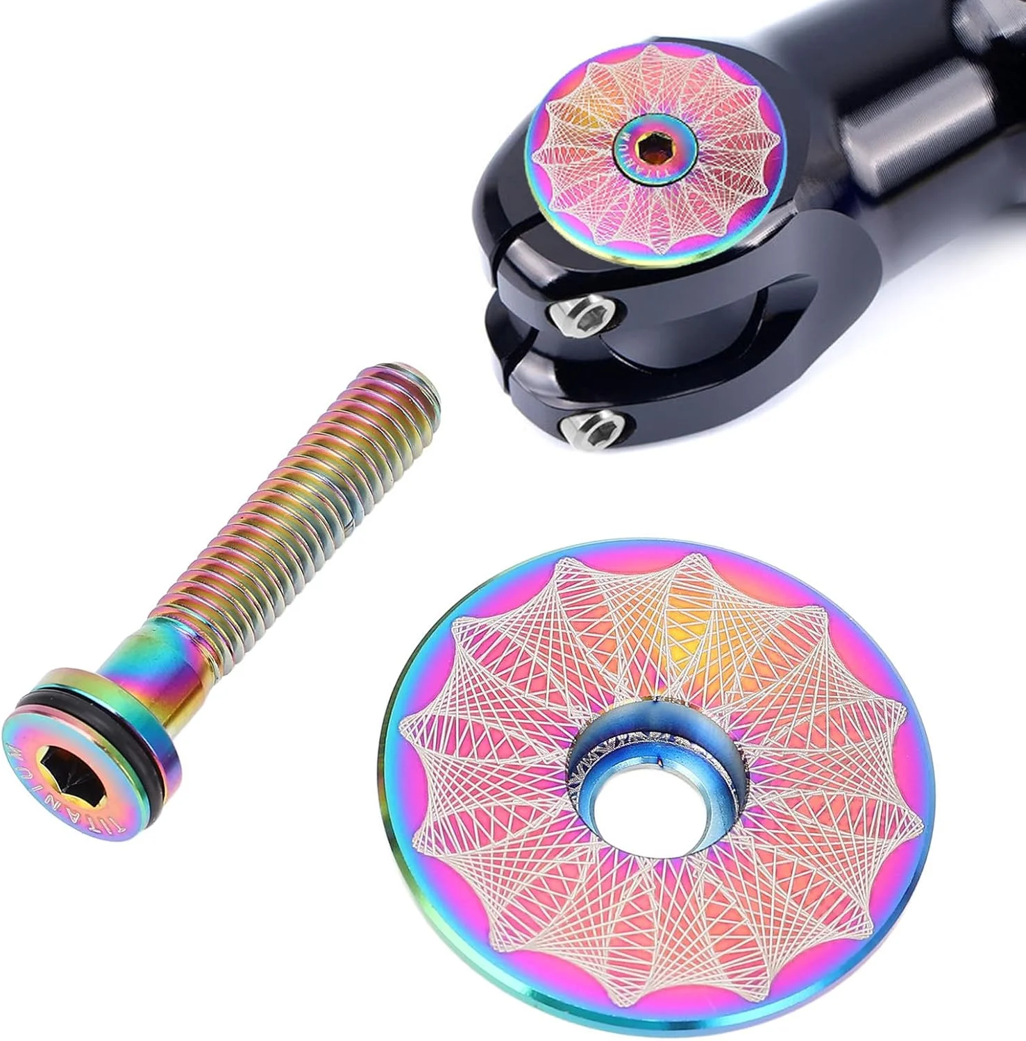 دربپوش طبق دوشاخ دوچرخه کوهستان/جاده Jiawu، آلیاژ تیتانیوم سبک وزن با قابلیت اتلاف حرارت برای دوچرخه سواران