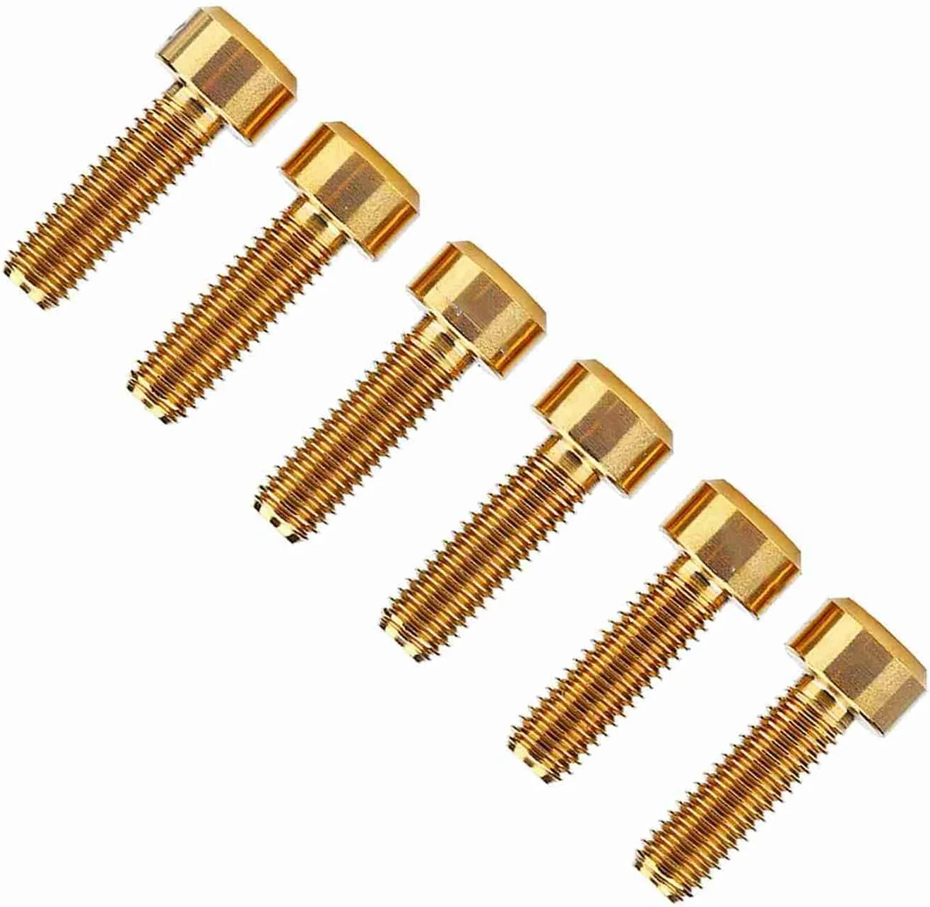 کرایفوکت ست ۶ عددی پیچ آلیاژی مقاوم برای اتصال فرمان دوچرخه، مقاوم در برابر سایش و خوردگی، طلایی، مناسب برای علاقه مندان به دوچرخه سواری