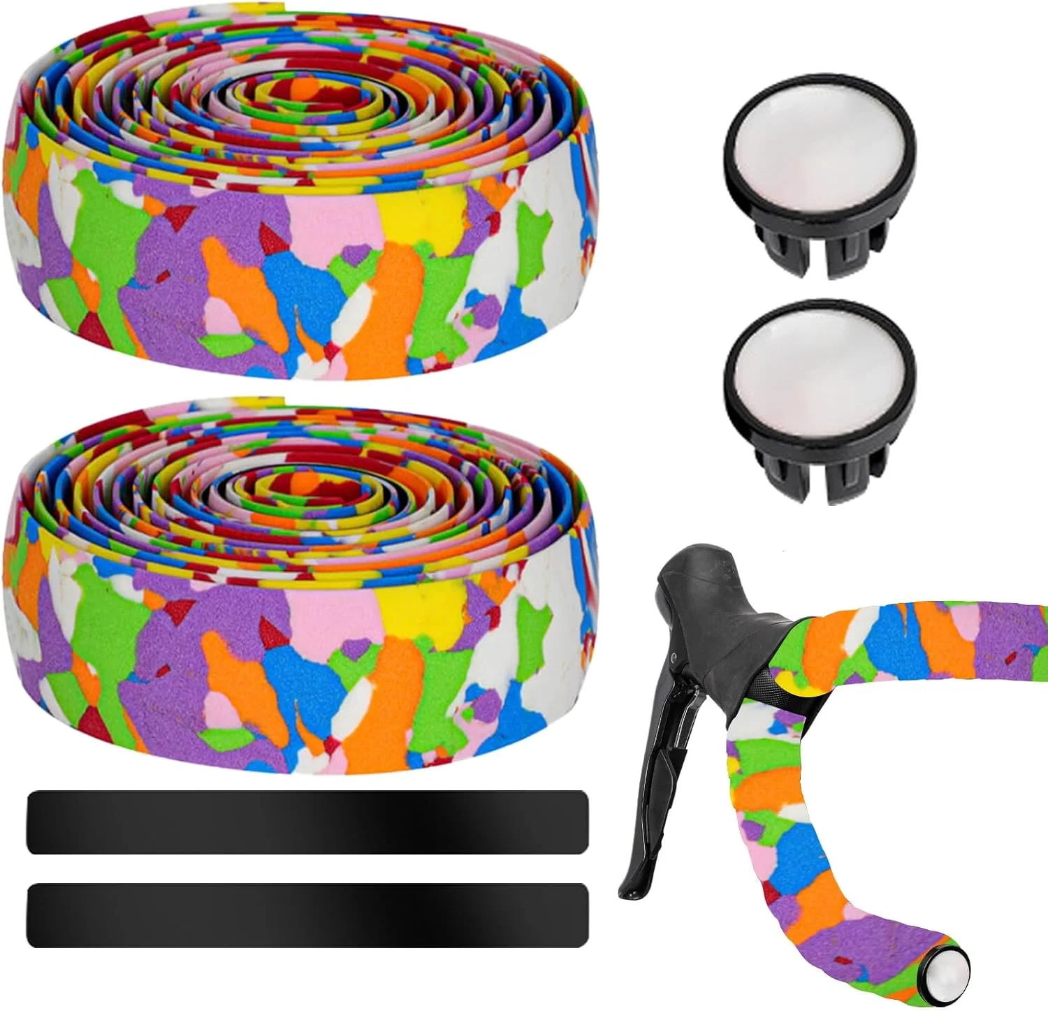 نوار فرمان - چسب EVA جاذب ضربه | نوار فرمان دوچرخه کورسی، برای کاهش ارتعاشات، نصب راحت تر و ارتقاء آسایش در هنگام موتورسواری