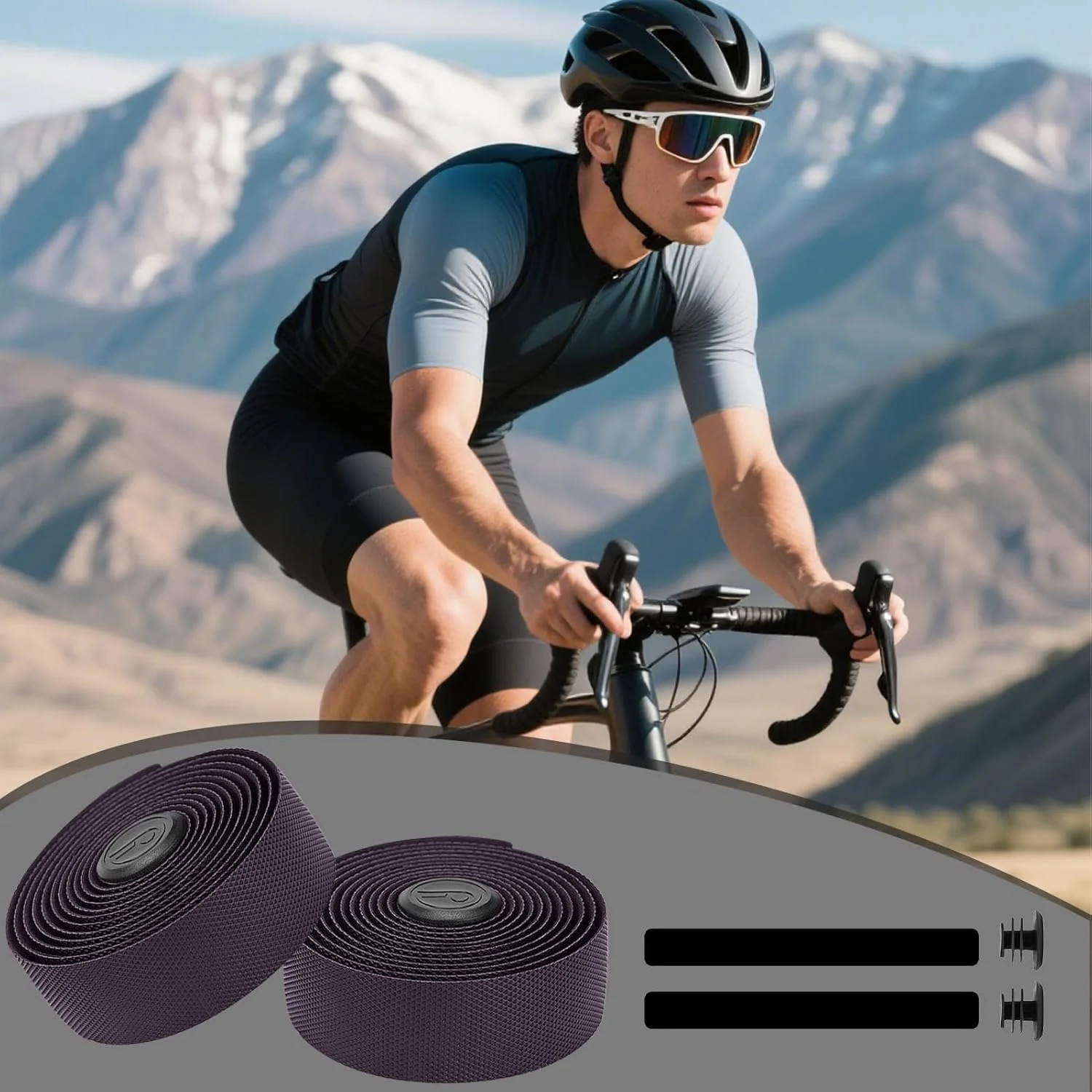 نوار فرمان - 2 ست روکش نرم ضد لغزش و جاذب ضربه - جایگزین نوار فرمان دوچرخه - برای دوچرخه سواری در روزهای بارانی، سواری راحت نوار فرمان - 2 ست روکش نرم ضد لغزش و جاذب ضربه - جایگزین نوار فرمان دوچرخه - برای دوچرخه سواری در روزهای بارانی، سواری راحت