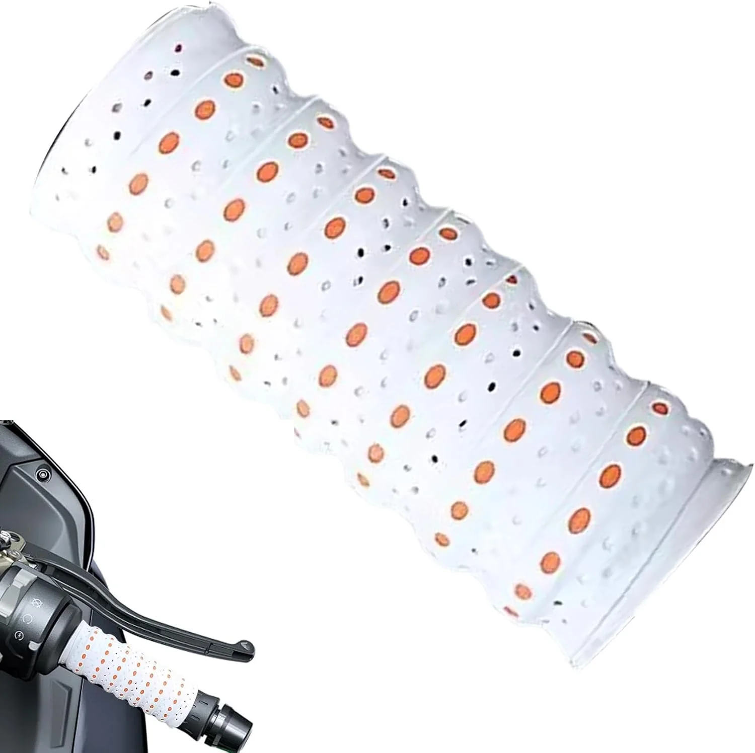 نوار فرمان - روکش فرمان سیلیکونی دوچرخه - روکش ضد لغزش فرمان اسکوتر | مناسب برای دوچرخه سواری، دوچرخه های الکترونیکی، ورزش های کوهستانی، کمپینگ، تمرین و اسکوتر