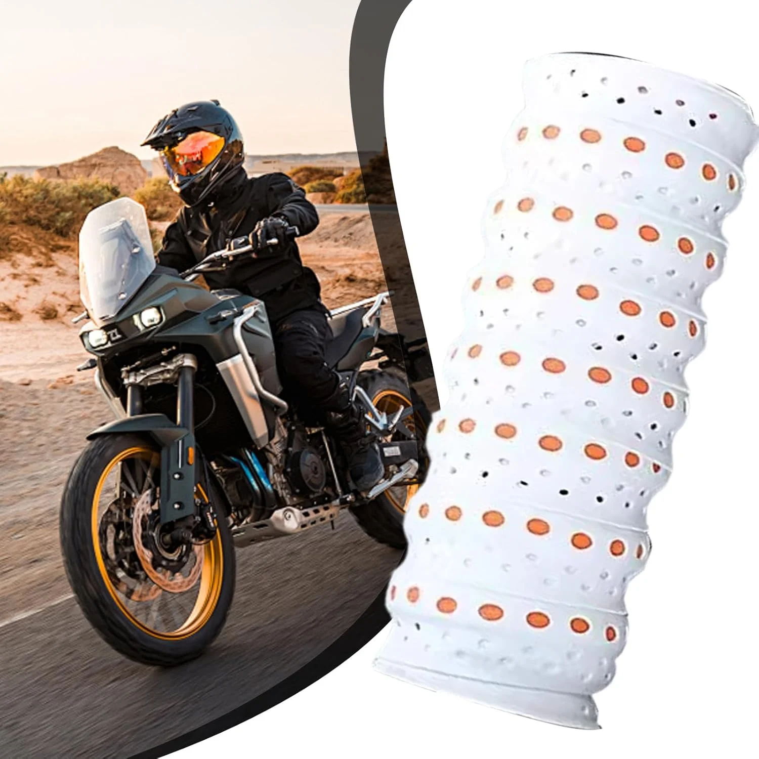 نوار فرمان - روکش فرمان سیلیکونی دوچرخه - روکش ضد لغزش فرمان اسکوتر | مناسب برای دوچرخه سواری، دوچرخه های الکترونیکی، ورزش های کوهستانی، کمپینگ، تمرین و اسکوتر